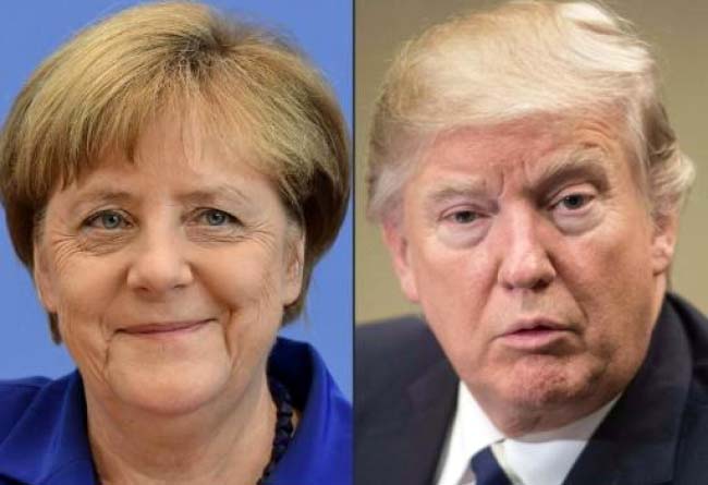 Merkel Meets Unpredictable  Trump Amid Tense Ties